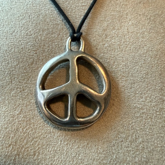 Robert Lee Morris Jewelry - Robert Lee Morris Rare Vintage Sterling Silver Peace Sign Pendant